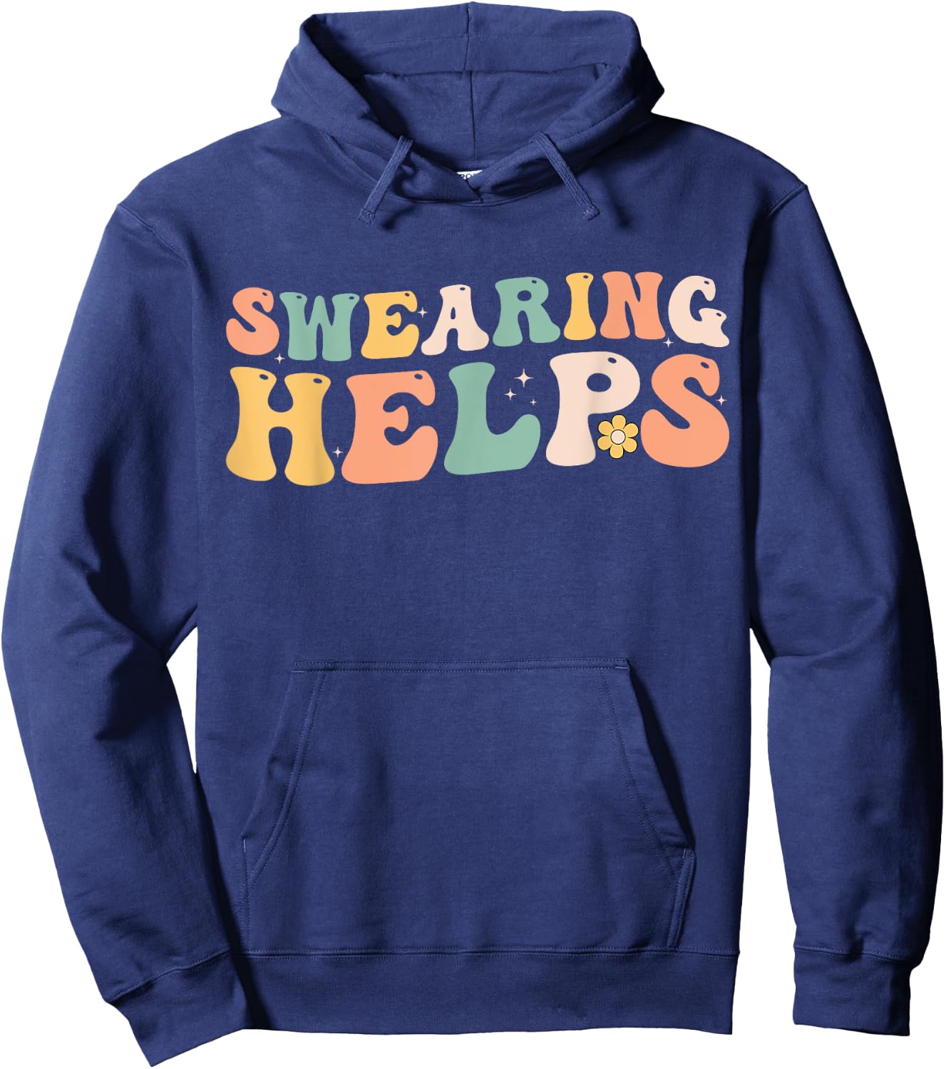 Swearing Helps Funny Apparel Groovy Women Hoodie - Hoodie | Navy