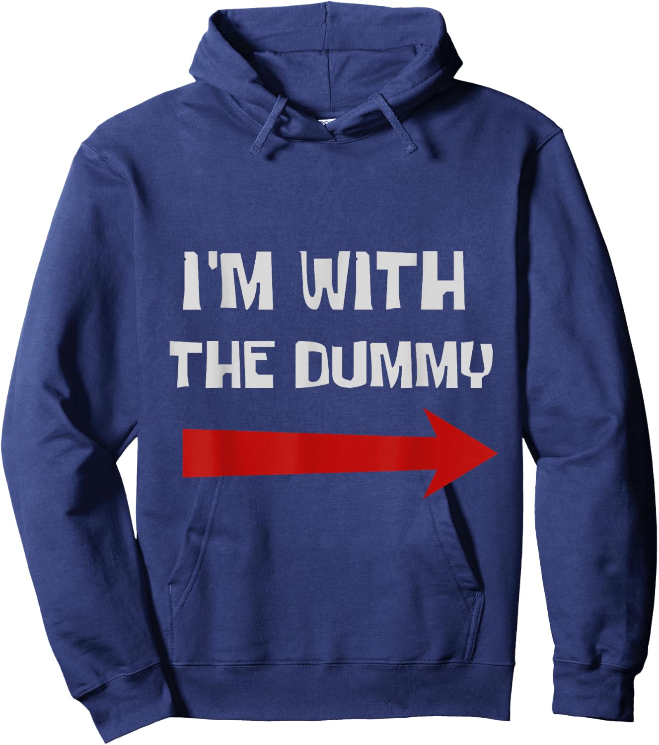 NerTees I'M WITH THE DUMMY - -Adults, Black, Small Hoodie - Hoodie | Navy