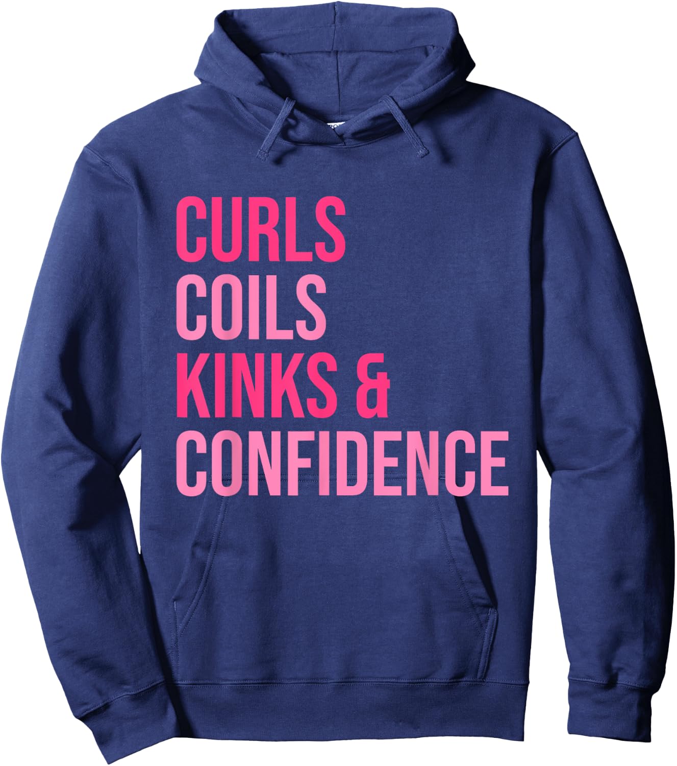 Curls Coils Kinks & Confidence Apparel Hoodie - Hoodie | Navy
