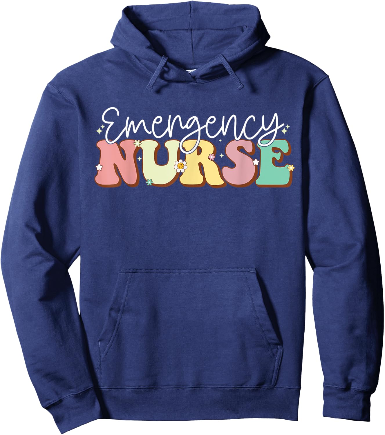 Groovy Er Nurse Emergency Room Nurse Nursing Hoodie - Hoodie | Navy