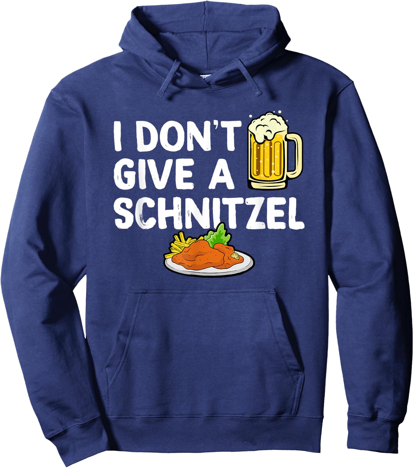 I Don't Give A Schnitzel - Germany Oktoberfest German Hoodie - Hoodie | Navy