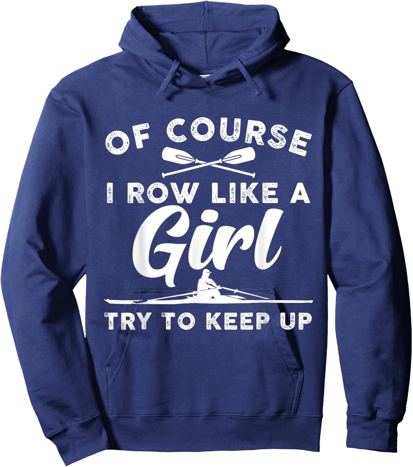 Funny Rowing Art For Girls Women Crew Rowing Row Coxswain Hoodie - Hoodie | Navy