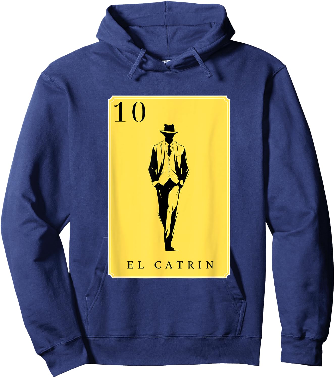 El Catrin Funny Spanish-Mexican Bingo Cards El Catrin Hoodie - Hoodie | Navy