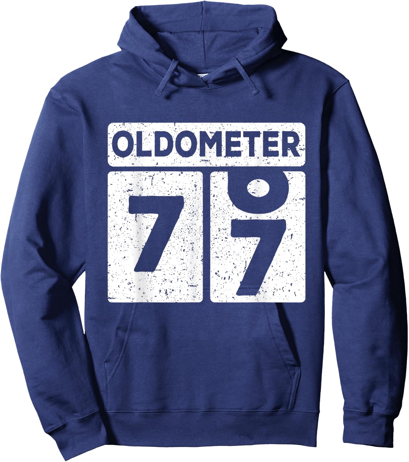 Oldometer 76-77 | 77th Birthday Funny Gift Hoodie - Hoodie | Navy