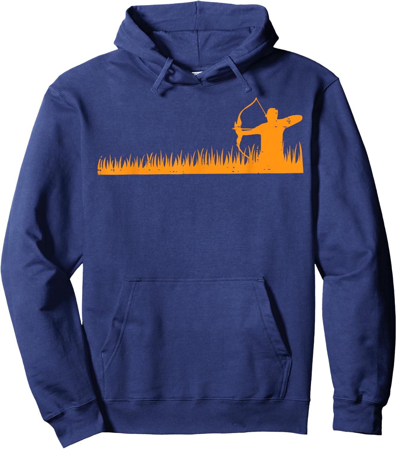 Bow Hunting Archer in Grass Archery Hunter Men Women Kids Hoodie - Hoodie | Navy