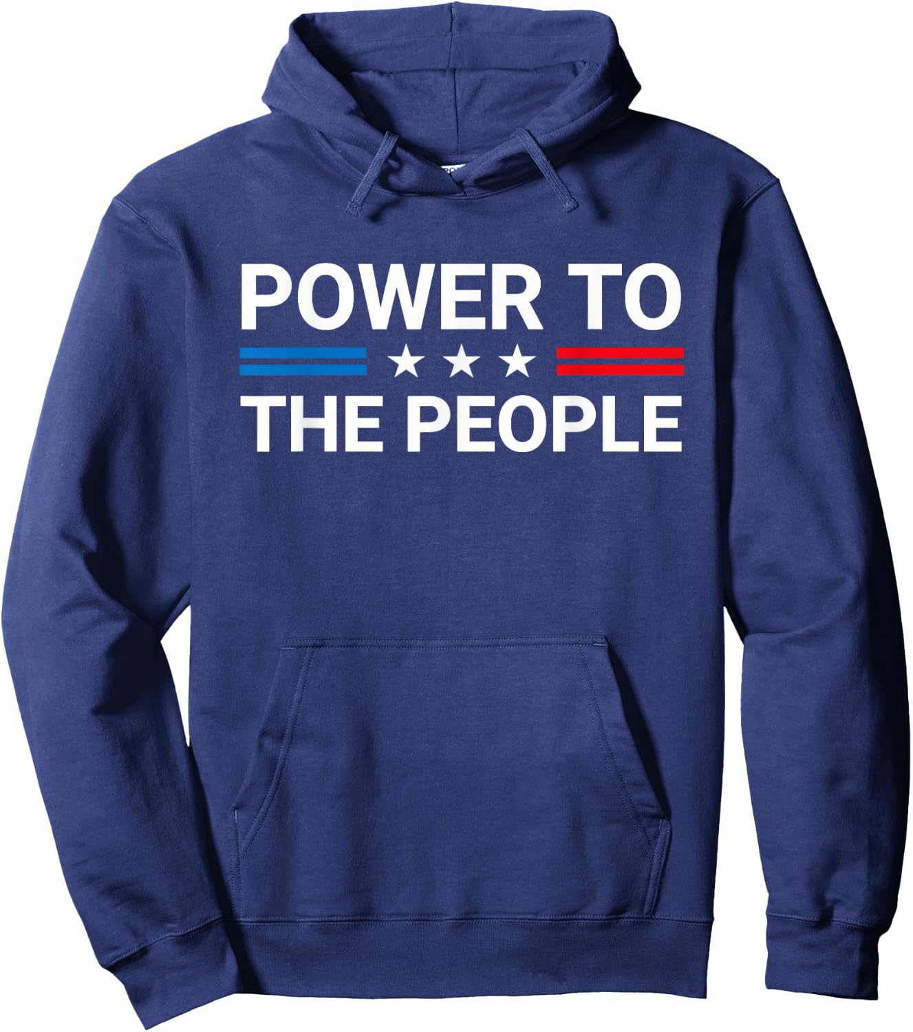 Power To The People Patriotic American Flag Hoodie - Hoodie | Navy