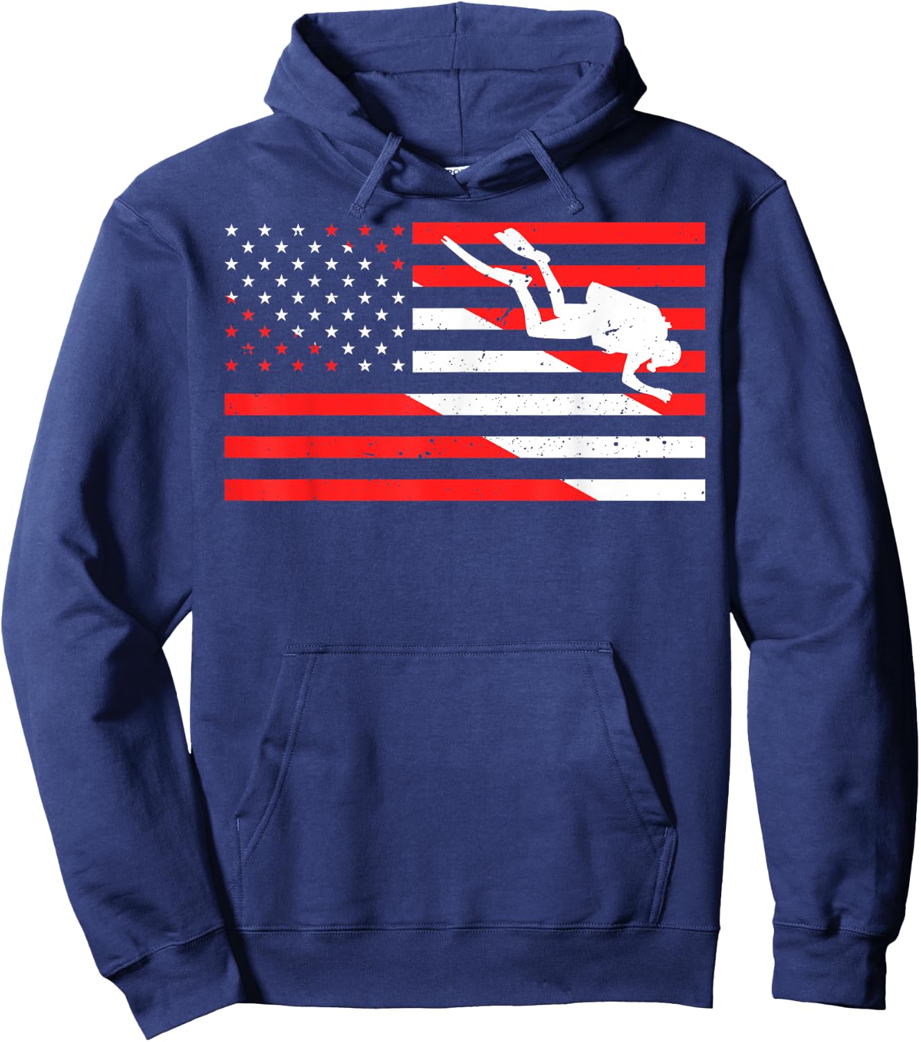 Funny Scuba Diving Design Scuba Dive Flag Professional Diver Hoodie - Hoodie | Navy