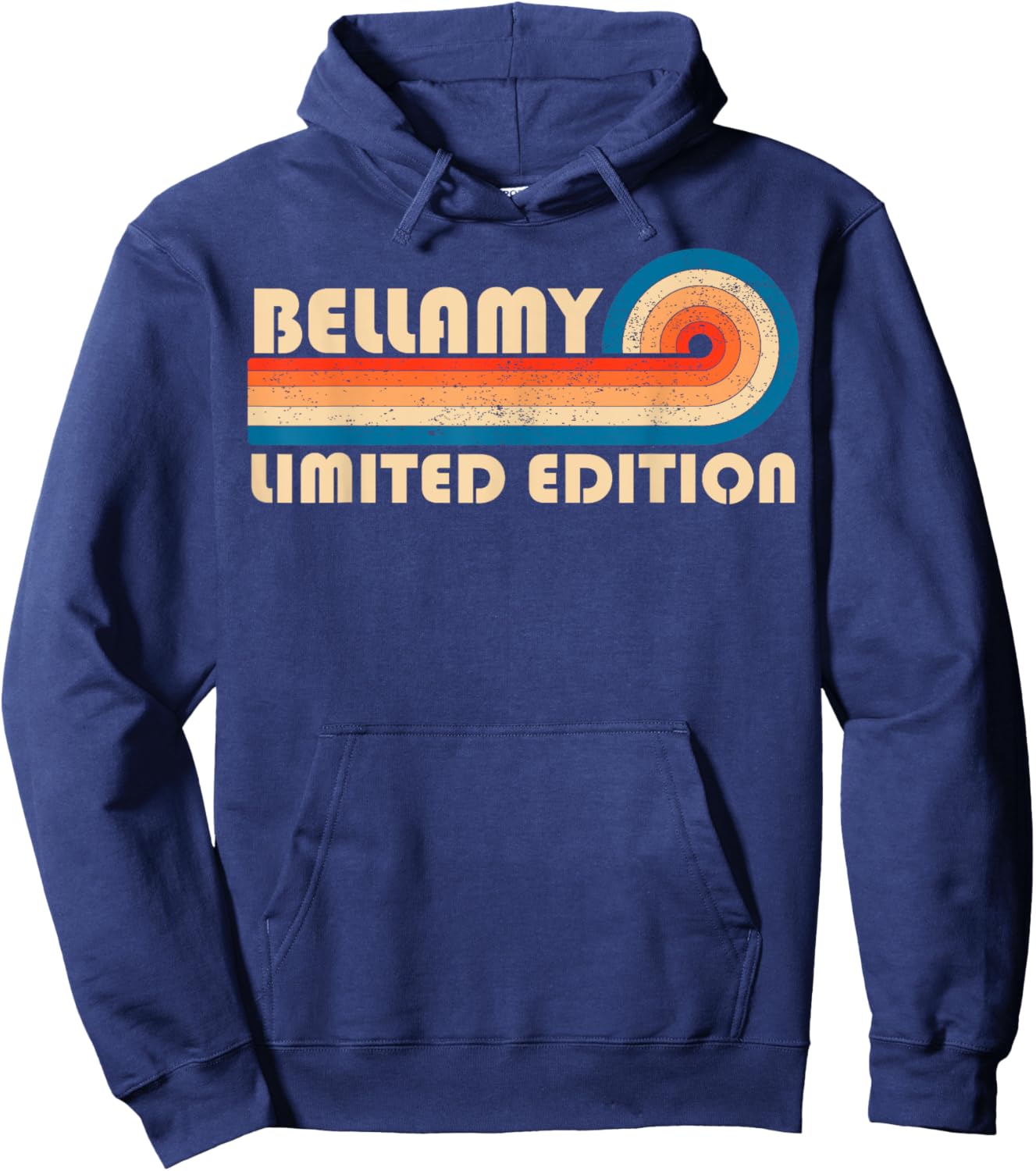 BELLAMY Surname Retro Vintage 80s 90s Birthday Reunion Hoodie - Hoodie | Navy
