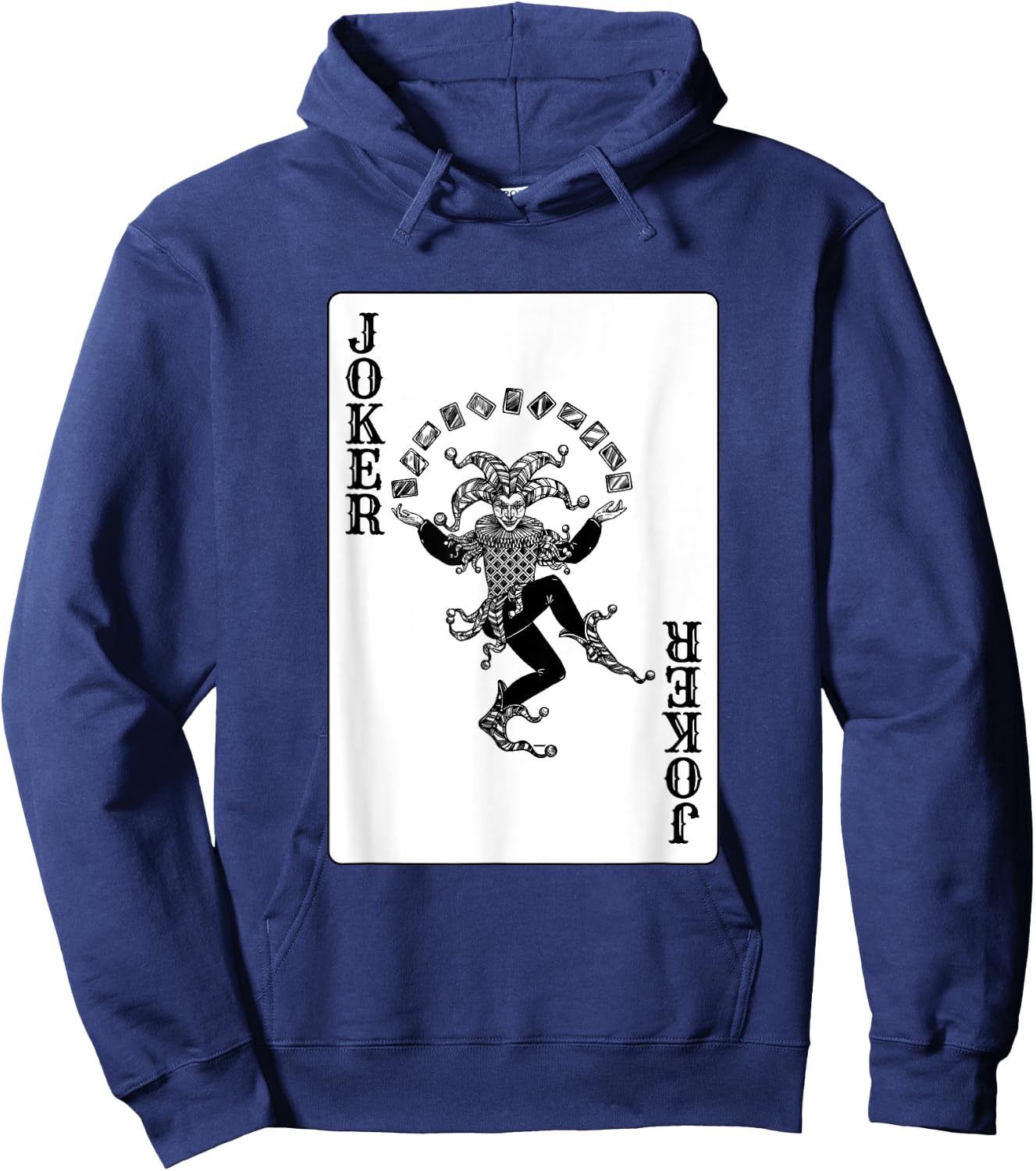 Joker Casino Poker Card Games Playing Cards Black Jack Hoodie - Hoodie | Navy