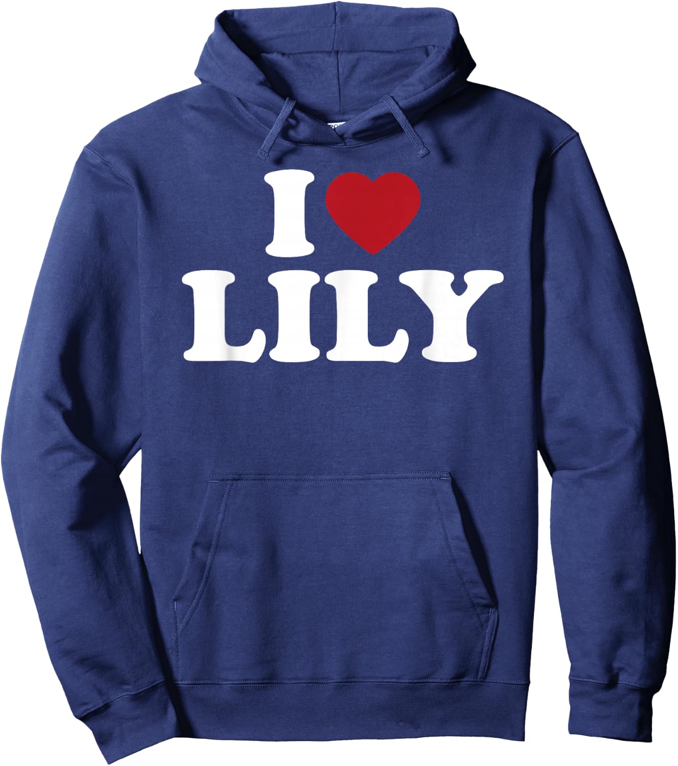 I Love Lily, I Heart Lily Red Heart Hoodie - Hoodie | Navy