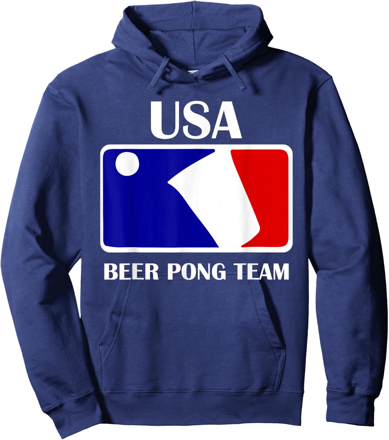 USA Drinking Team American Flag Patriotic Beer Pong Frat Men Hoodie - Hoodie | Navy
