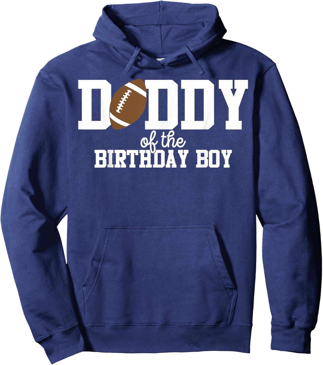 Daddy of the Birthday Boy Football Lover First Birthday Hoodie - Hoodie | Navy