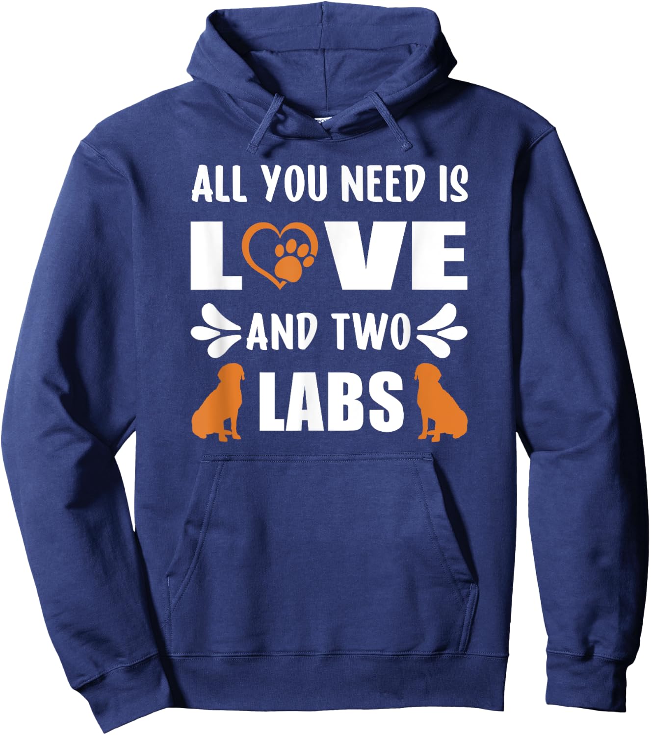 Fox Red Lab Mom Dad All You Need Labrador Retriever Hoodie - Hoodie | Navy