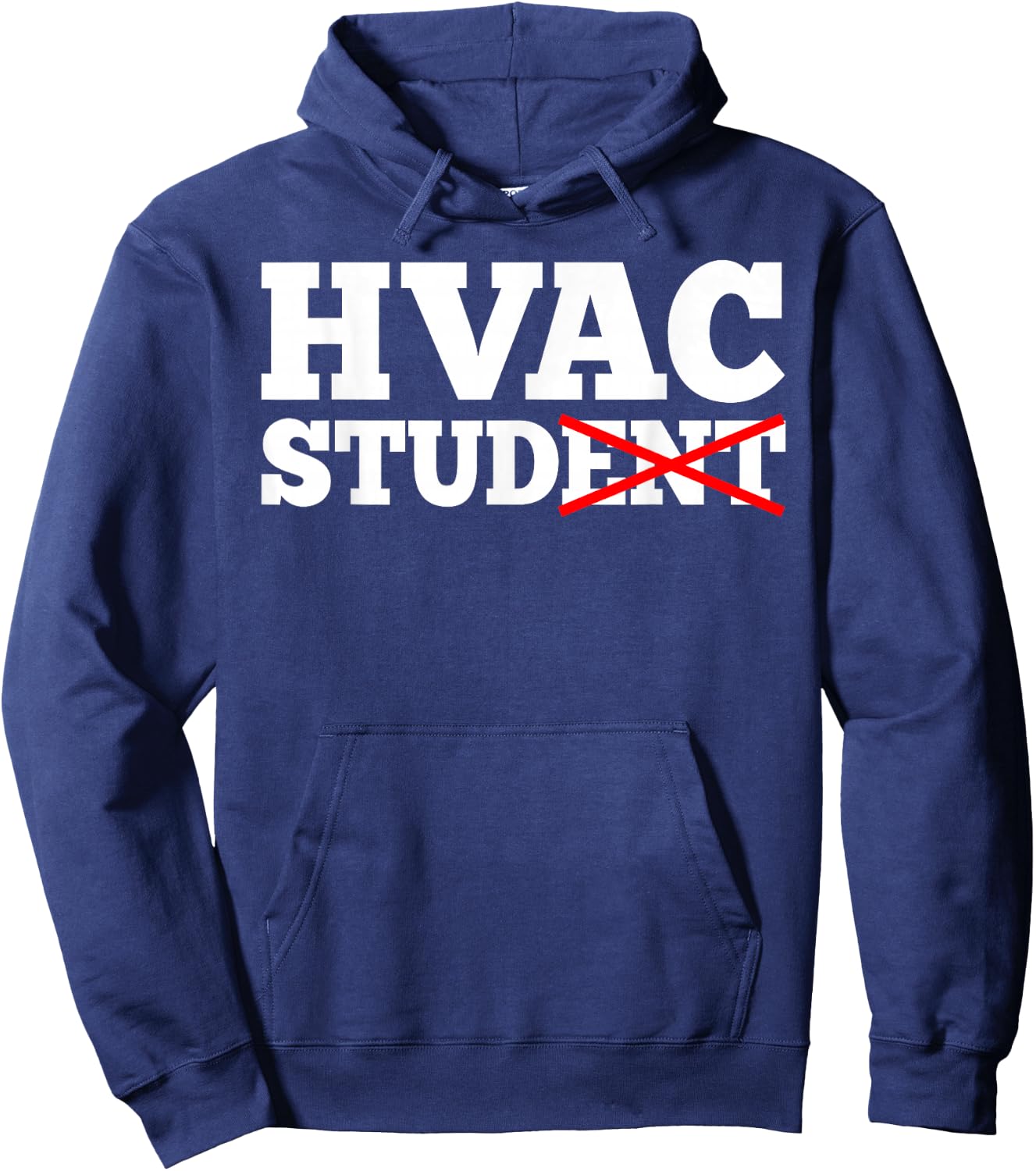 HVAC Stud Student Funny Tech Technician Installer Humor Gift Hoodie - Hoodie | Navy
