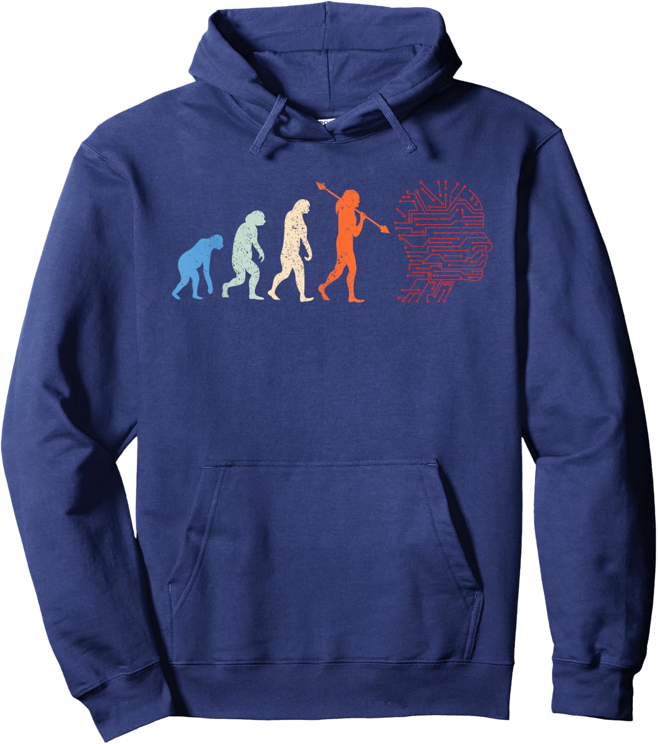Artificial Intelligence Evolution - Funny AI Evolution Hoodie - Hoodie | Navy