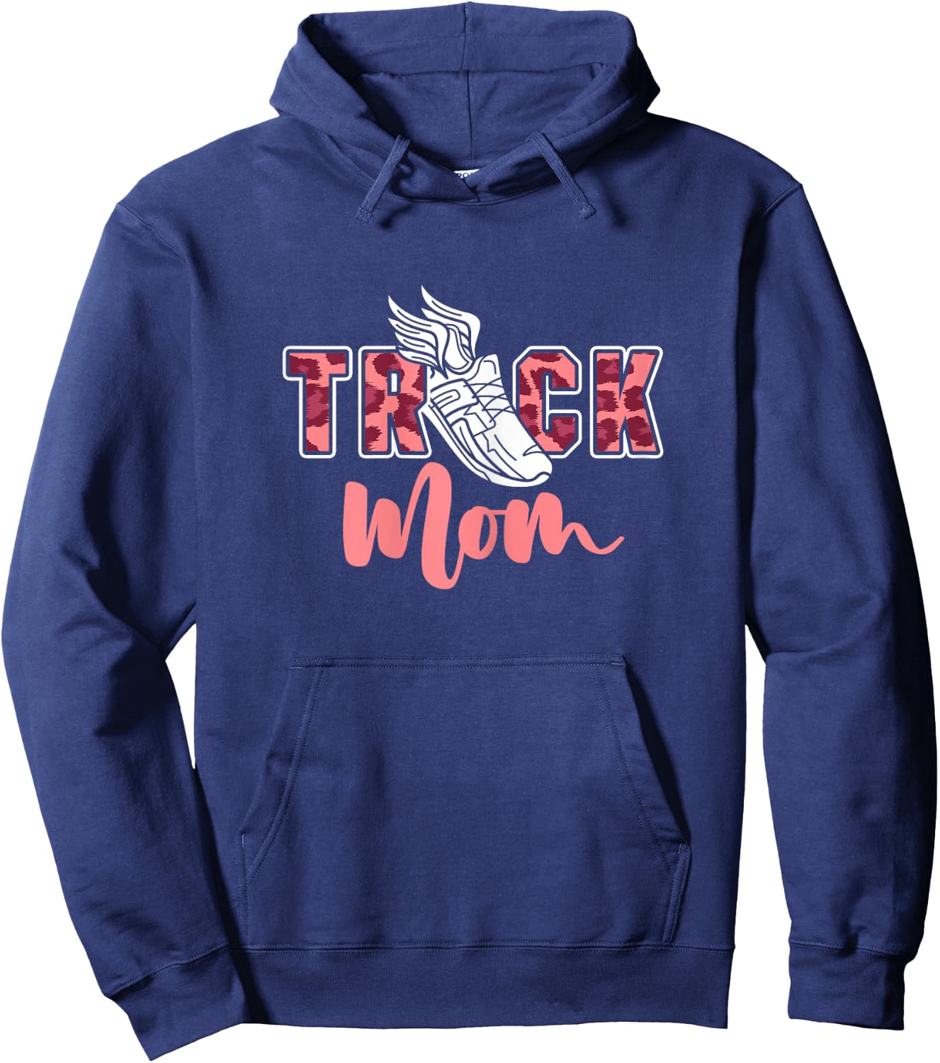 Track Mom | Sprinting Marathon | Track And Field Runner Hoodie - Hoodie | Navy