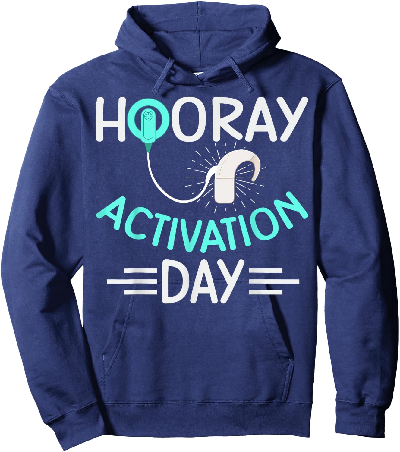 Cochlear Implant Design for a Cochlear Implant User Hoodie - Hoodie | Navy
