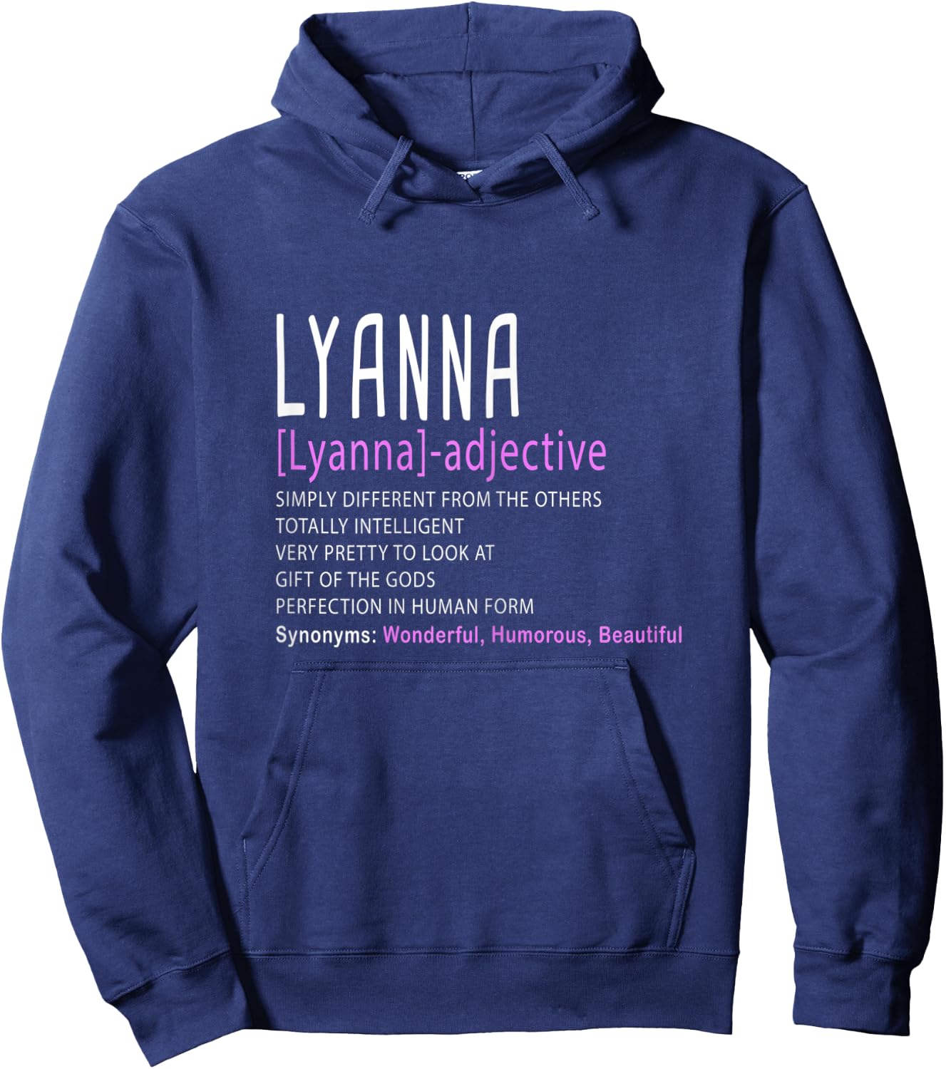 Personalized Name Description Lyanna Hoodie - Hoodie | Navy