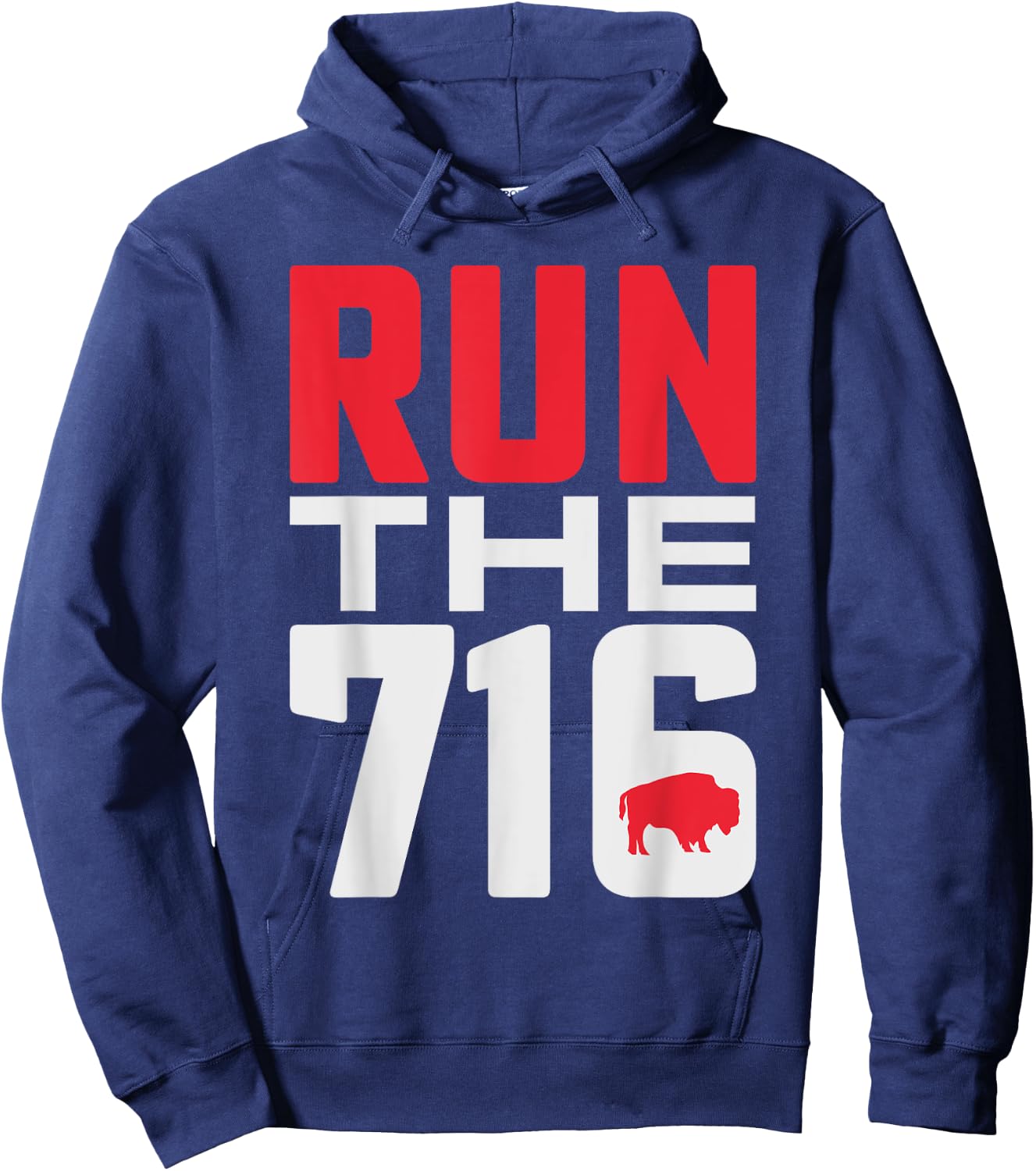Buffalo Runner Run the 716 Buffalo NY Hoodie - Hoodie | Navy