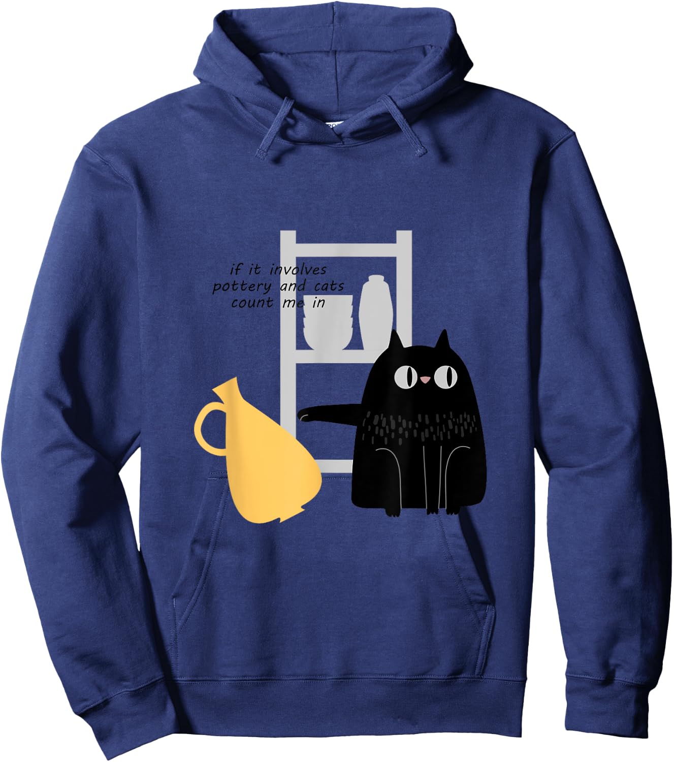 Bad Pottery Cat Hoodie - Hoodie | Navy