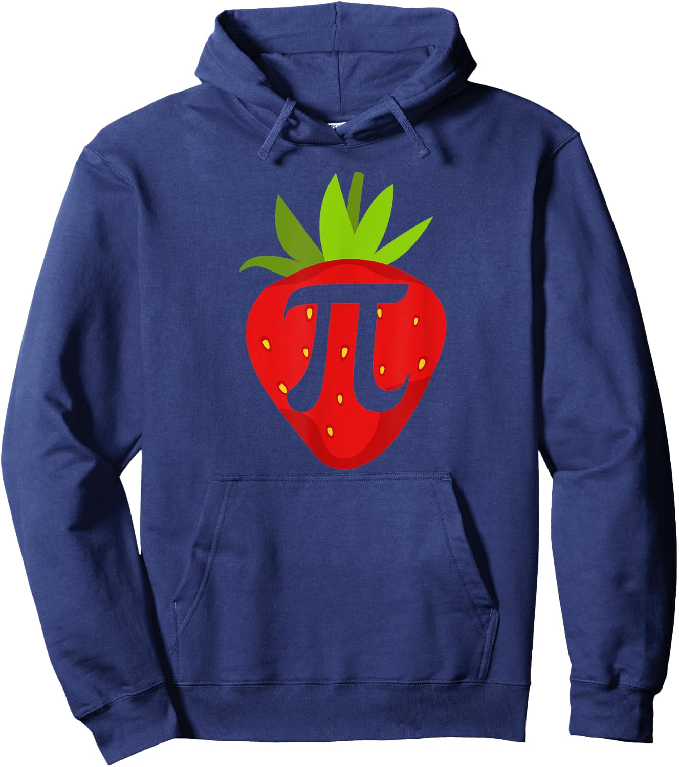 Funny strawberry Pi for Mathematics math teacher pi Day Men Women Kids Hoodie - Hoodie | Navy