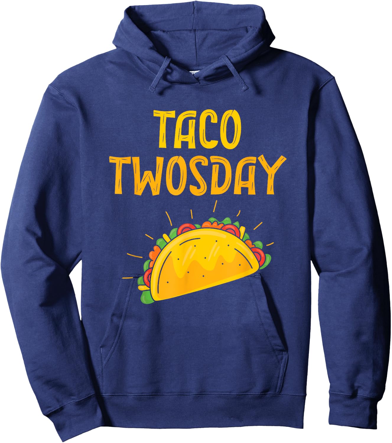 Taco Twos Day Party Taco Girl Boy 2 Year Old Taco Twosday Hoodie - Hoodie | Navy
