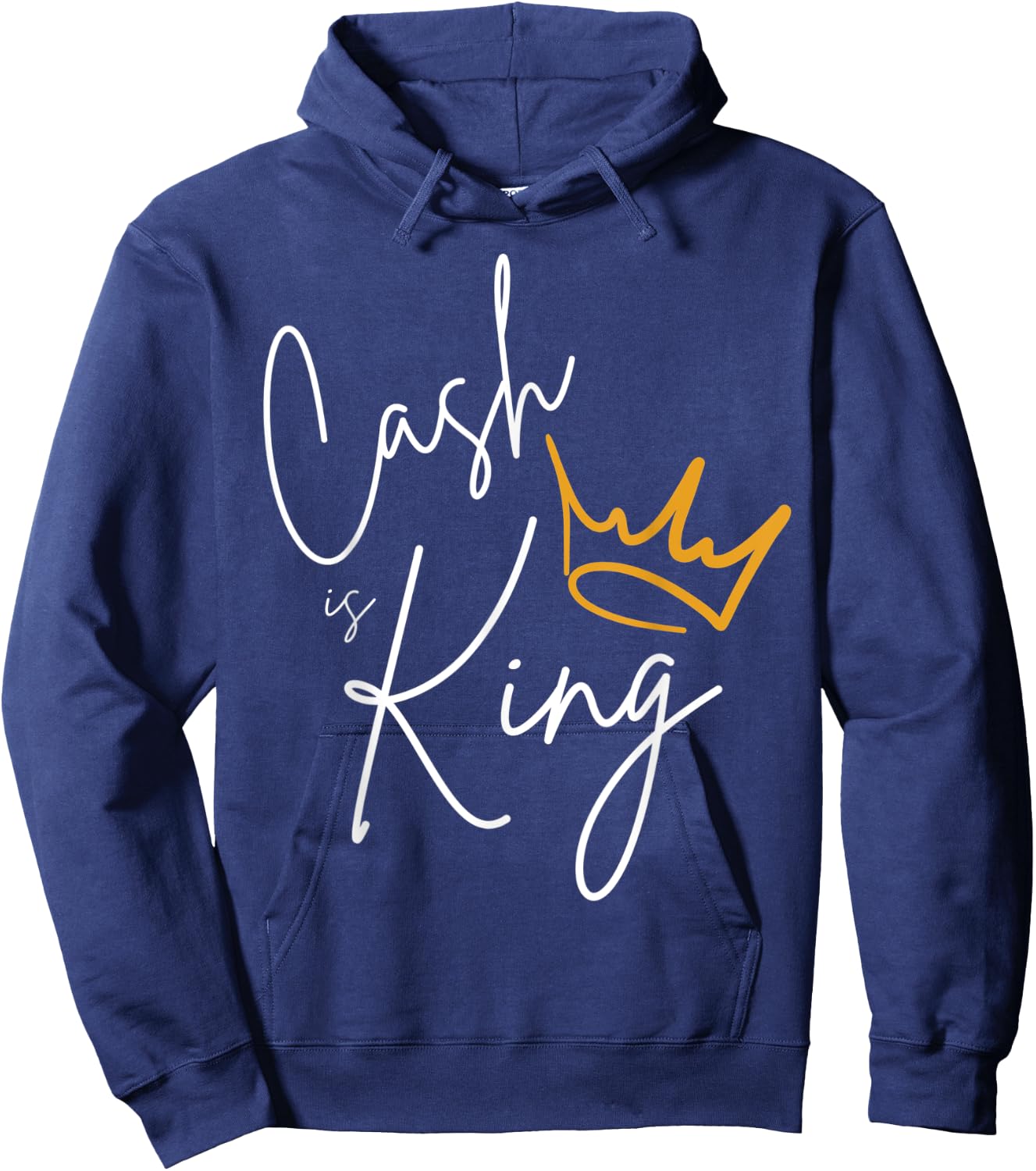 Cash is King Debt Free Journey Debt Free Lifestyle Crown Hoodie - Hoodie | Navy