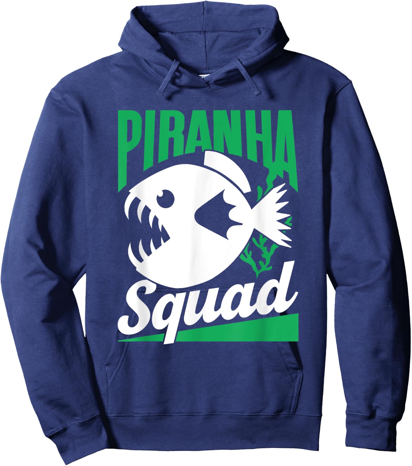 Piranha Squad Retro Lover Piranhas Fish Hoodie - Hoodie | Navy