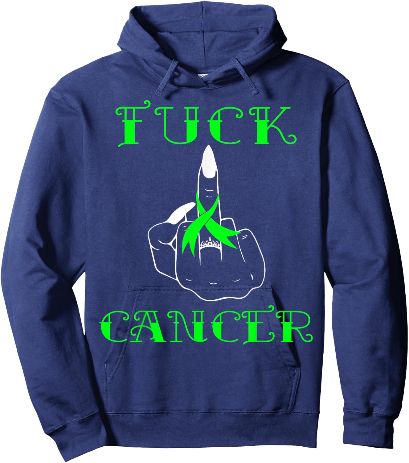 Fuck Cancer Tattoos Survivor Non-Hodgkin Lymphoma Cancer Hoodie - Hoodie | Navy