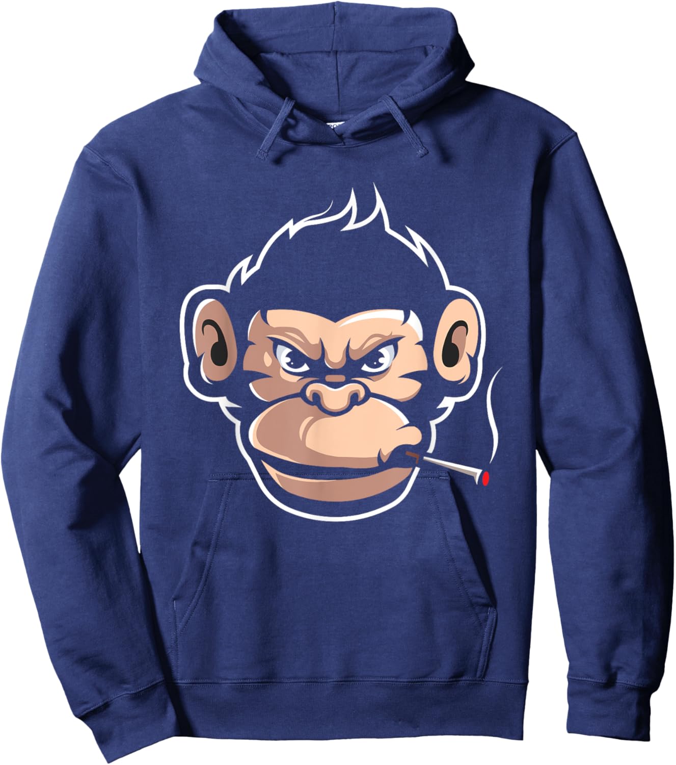 Monkey Smoking Cigarettes Hoodie - Hoodie | Navy