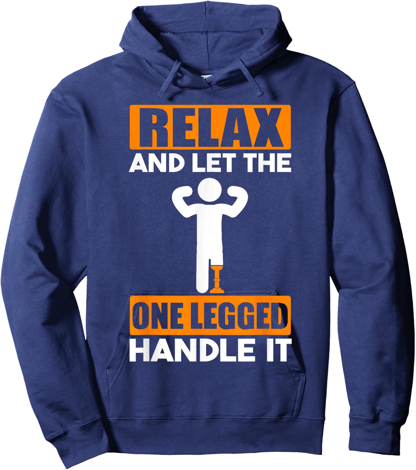Artificial Leg Prosthetic & Leg Prosthesis Leg Amputee Hoodie - Hoodie | Navy