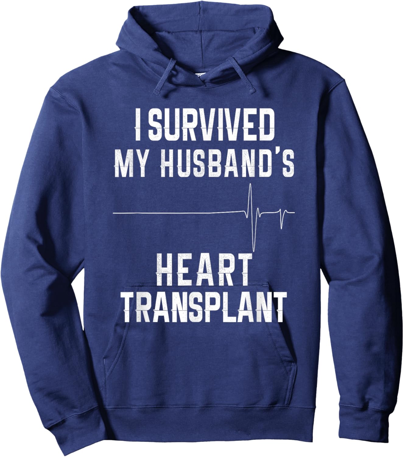 I Survived My Husband's Heart Transplant Hoodie - Hoodie | Navy