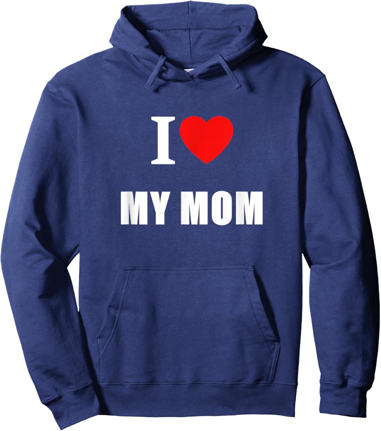 I Love My Mom Vintage Classic Heart Men Women Kids Hoodie - Hoodie | Navy