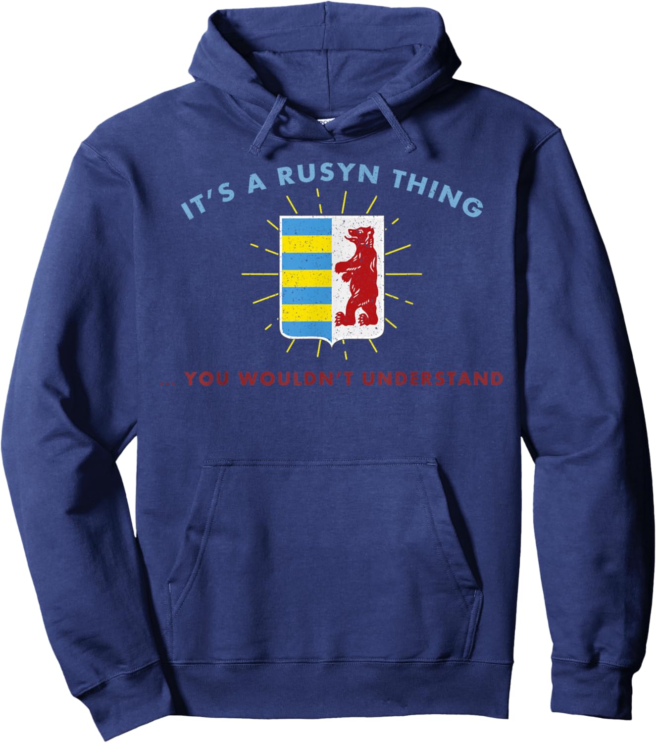 Rusyn Carpatho Slavic ethnic Carpathian diaspora Ruthenians Hoodie - Hoodie | Navy