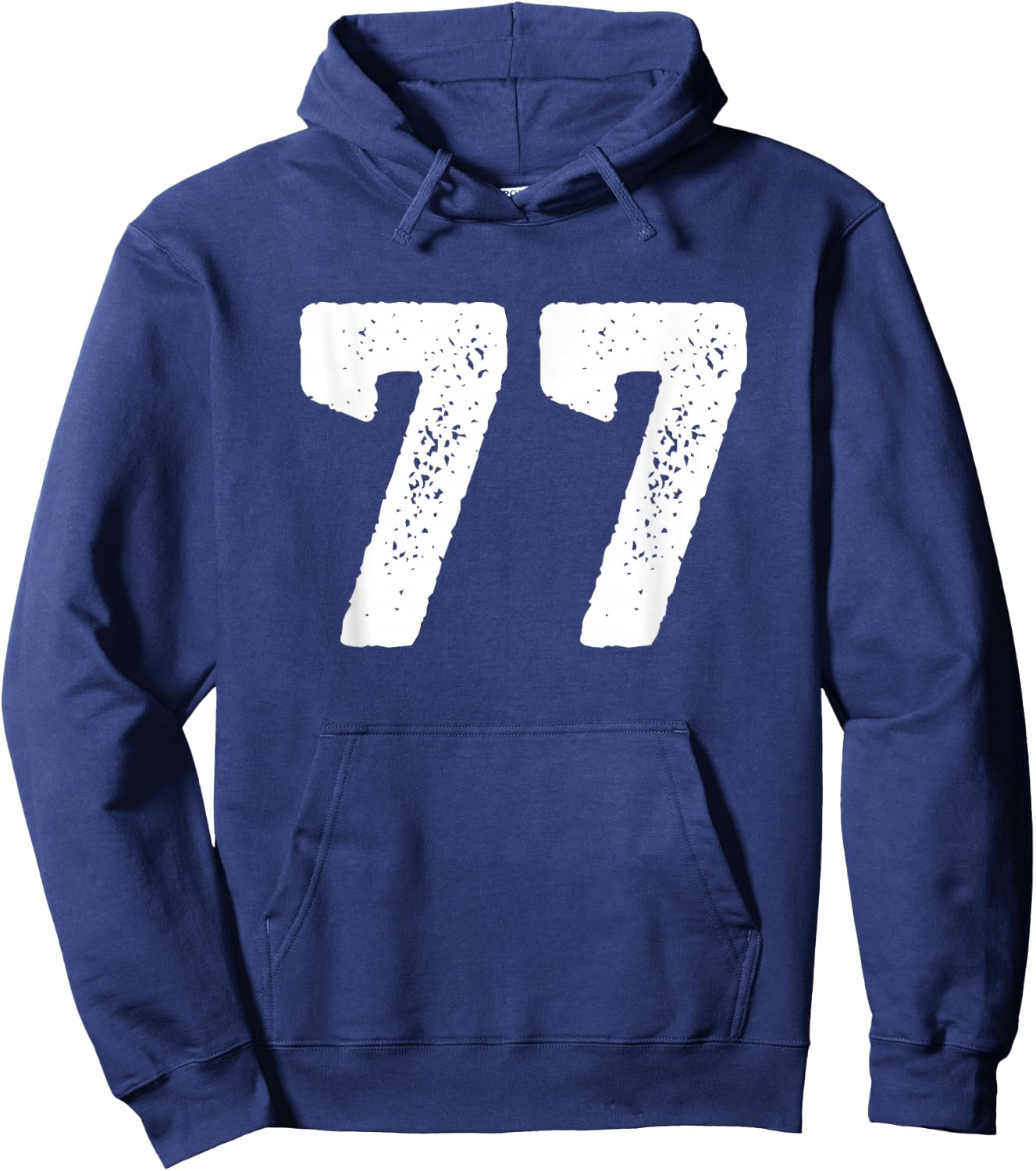 Number 77 Years Anniversary Sports Team Player Hoodie - Hoodie | Navy