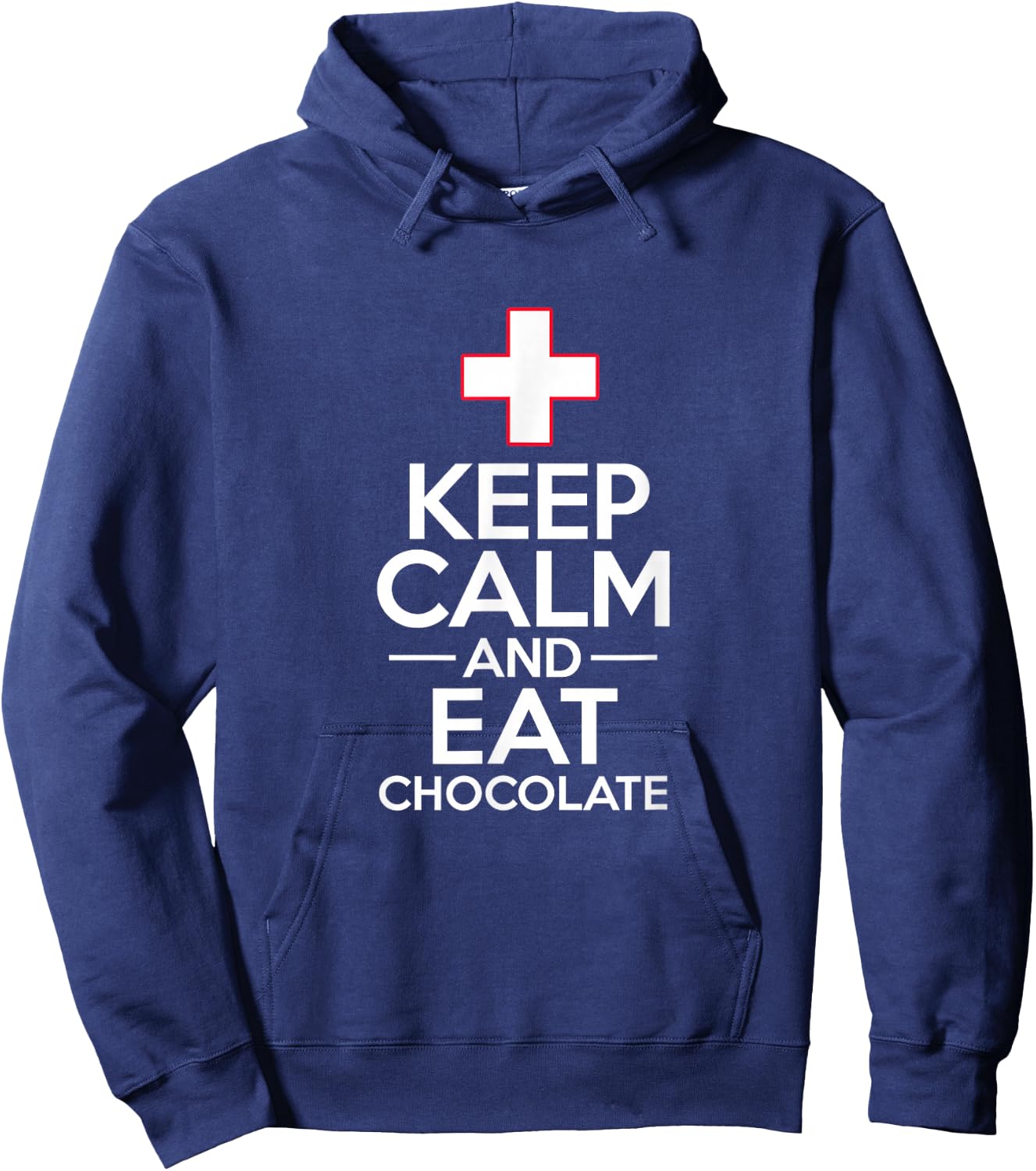 Swiss Switzerland Flag Eat Chocolate Travel Souvenir Hoodie - Hoodie | Navy