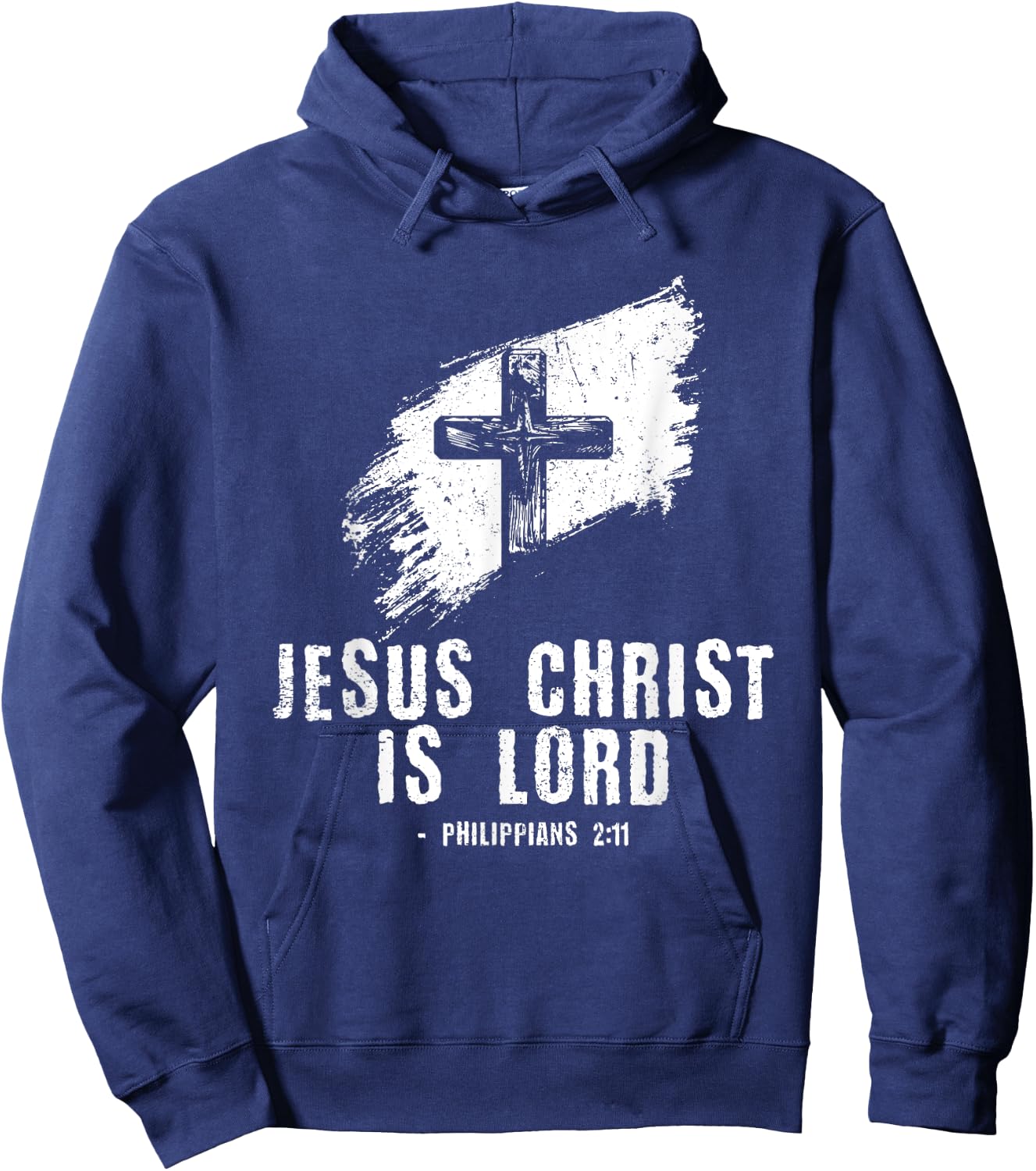 Jesus is Lord Bible Verse Philippians 2:11 Christianity Hoodie - Hoodie | Navy