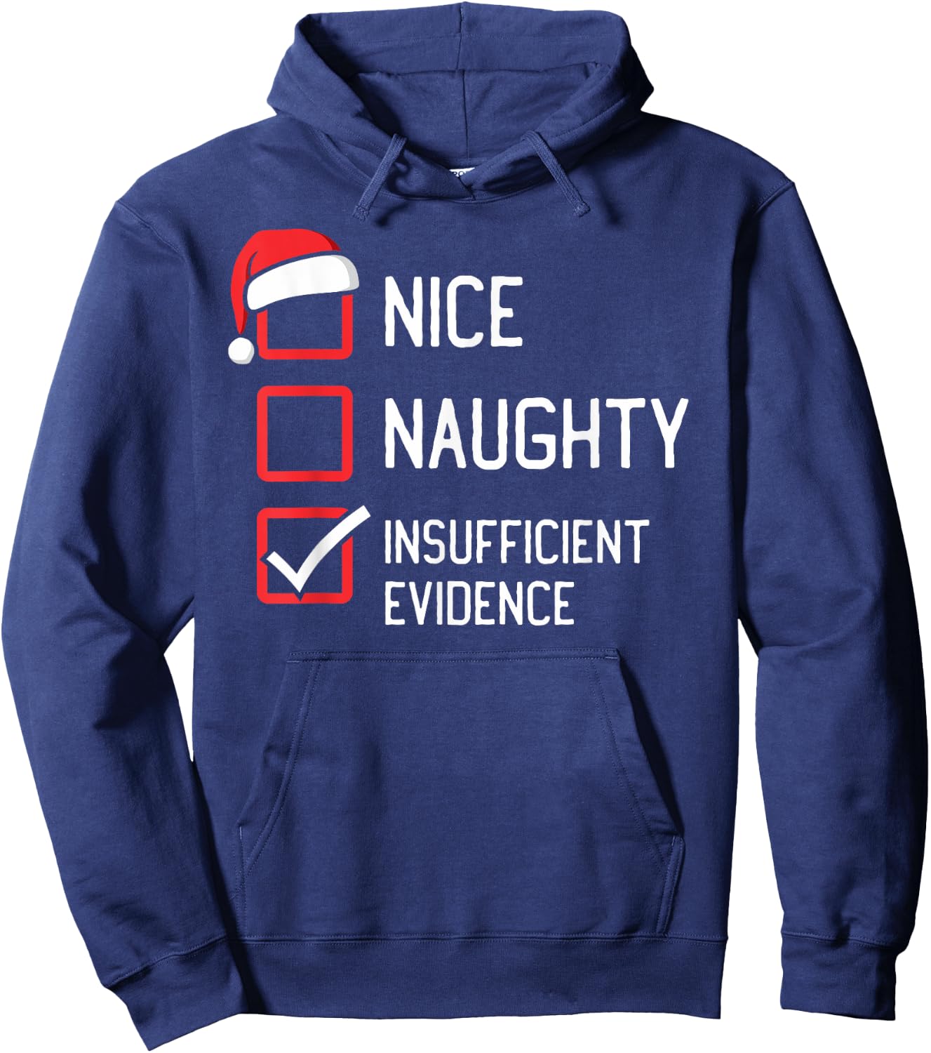 The List Group Family Matching Shirts By HumorPack -Adults Black Small Christmas Letter Print Hoodie - Hoodie | Navy