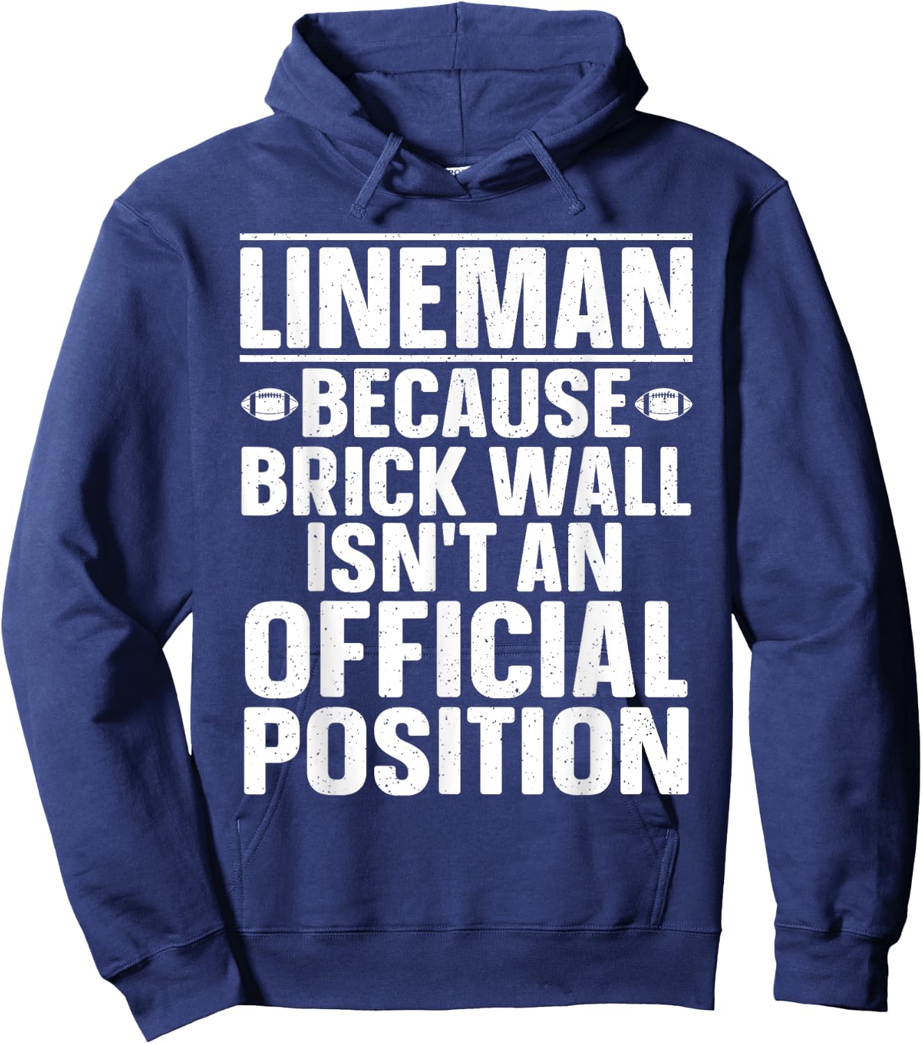 Lineman Football Art Women Football Player Lineman Hoodie - Hoodie | Navy
