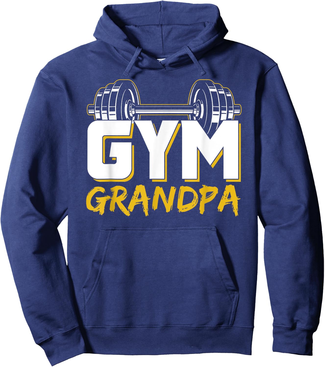 Gym Grandpa Workout Training Fitness Weightlifting Granddad Hoodie - Hoodie | Navy
