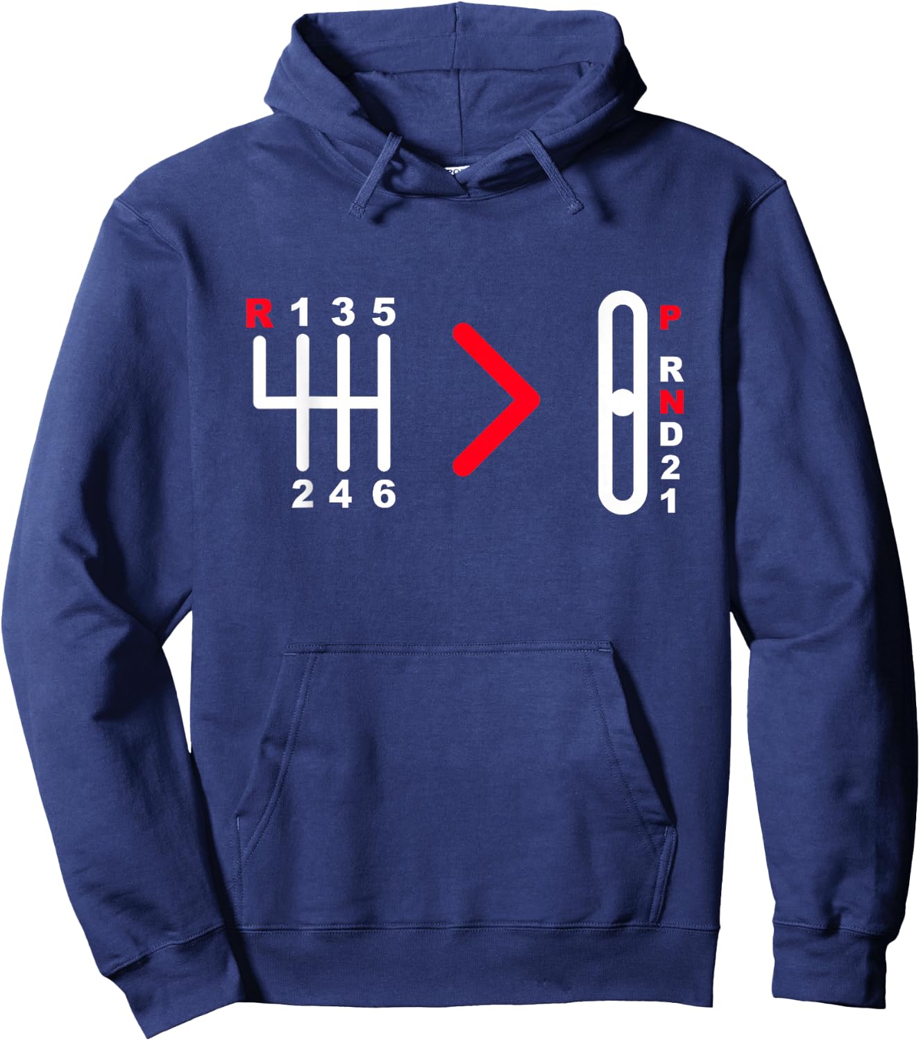 Manual Transmission Car Manual Gearbox Stick Shifting Car Hoodie - Hoodie | Navy