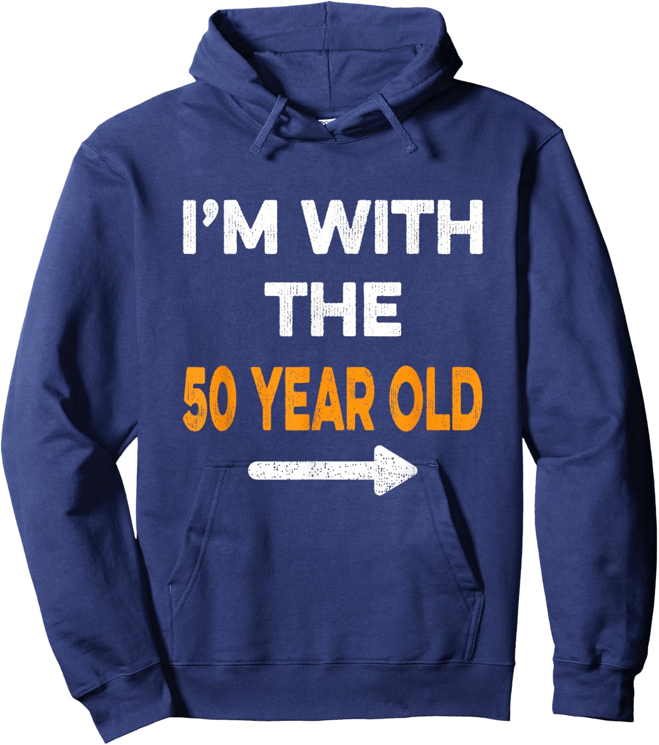 I'm With The 50 Year Old Easy Matching Halloween Costume Hoodie - Hoodie | Navy