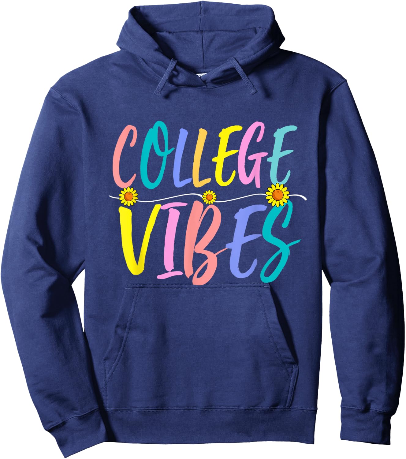 Back To School College Vibes Student Teacher Women Girls Hoodie - Hoodie | Navy