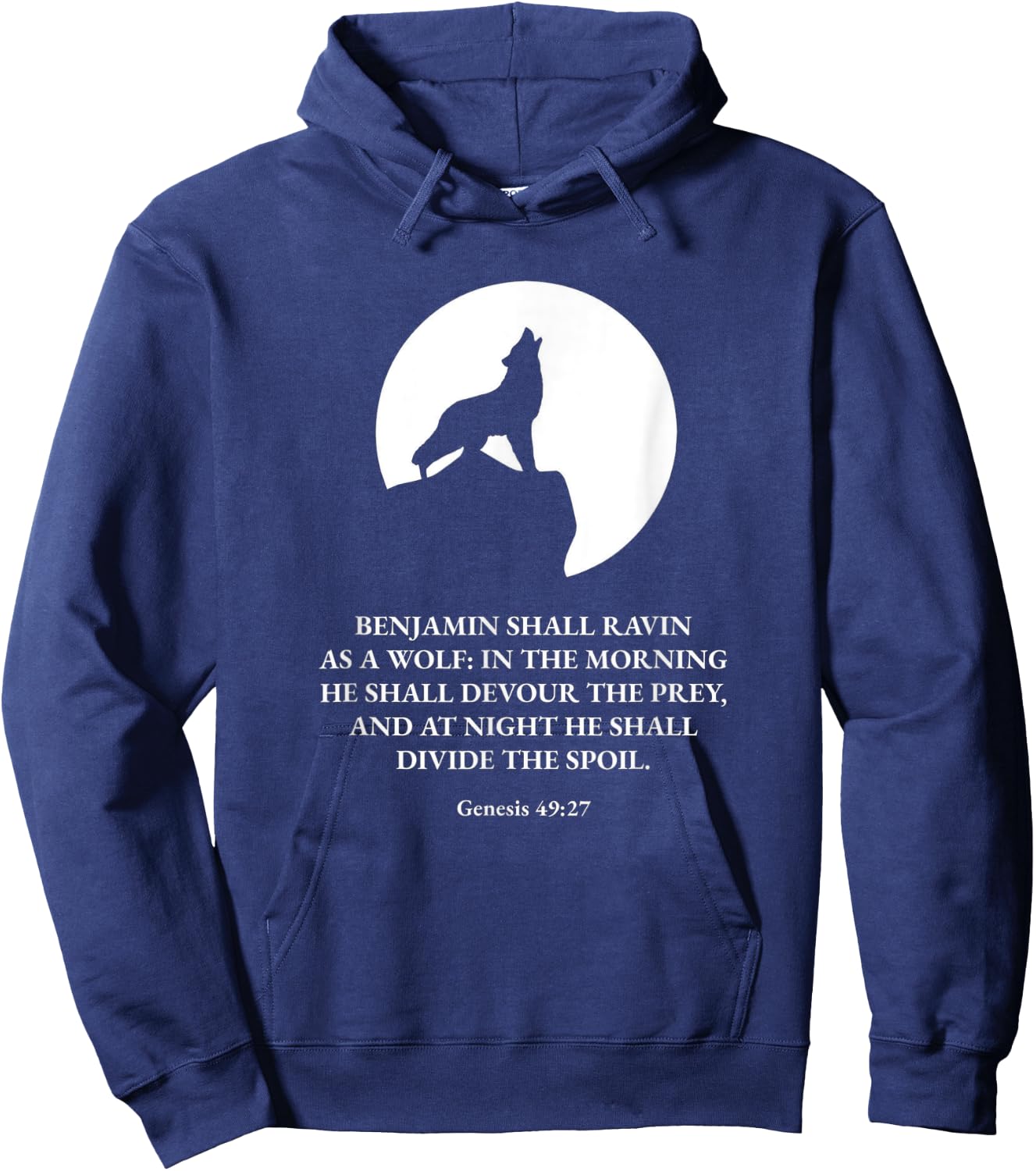 Proverbs Bible Study Genesis 49 27 Hoodie - Hoodie | Navy