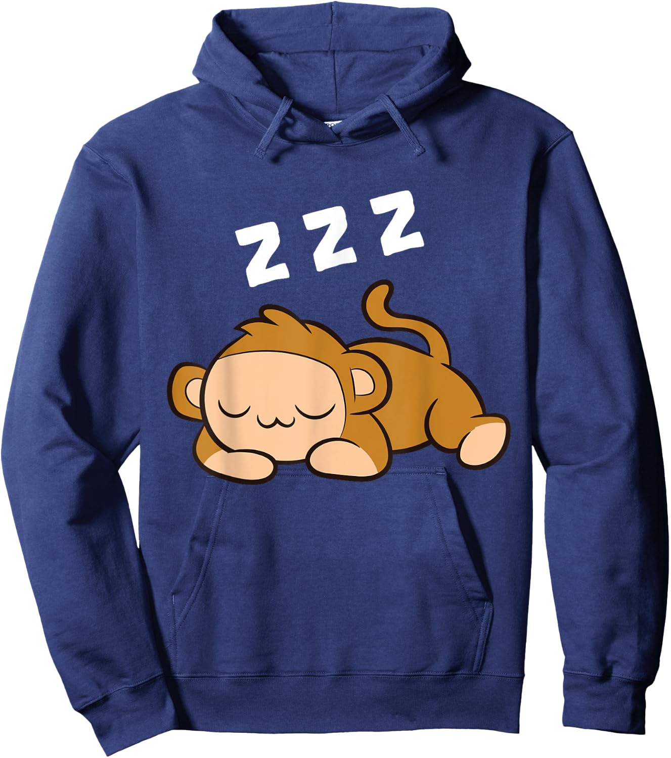 Monkey Tired Ape Monkey Pajama Sleeping Monkey Hoodie - Hoodie | Navy