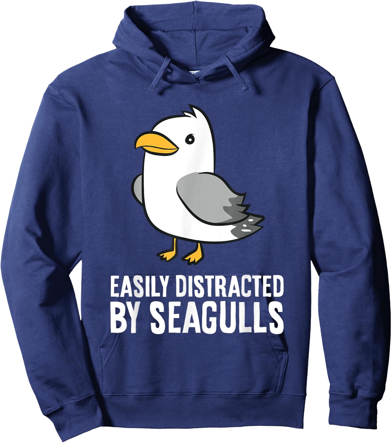 Easily Distracted By Seagulls Hoodie - Hoodie | Navy