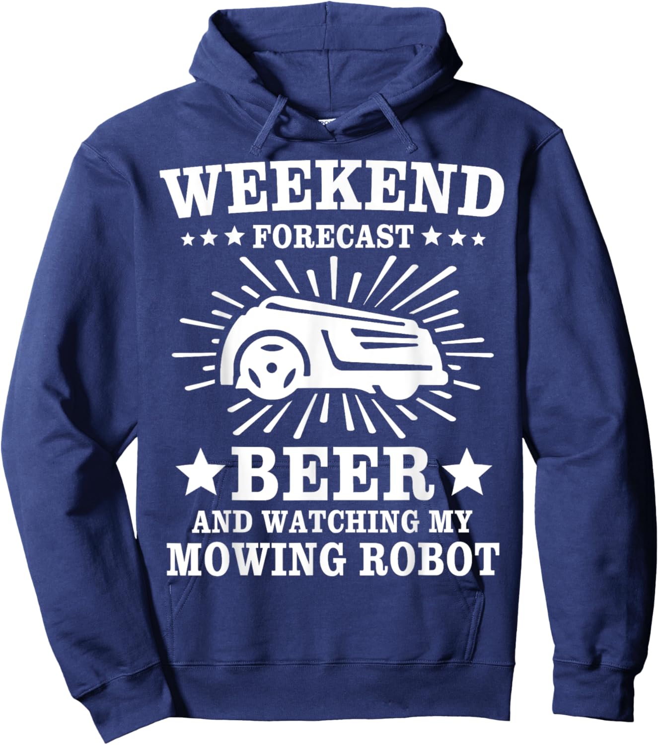 Mowing Robot Lawn Mower Hoodie - Hoodie | Navy
