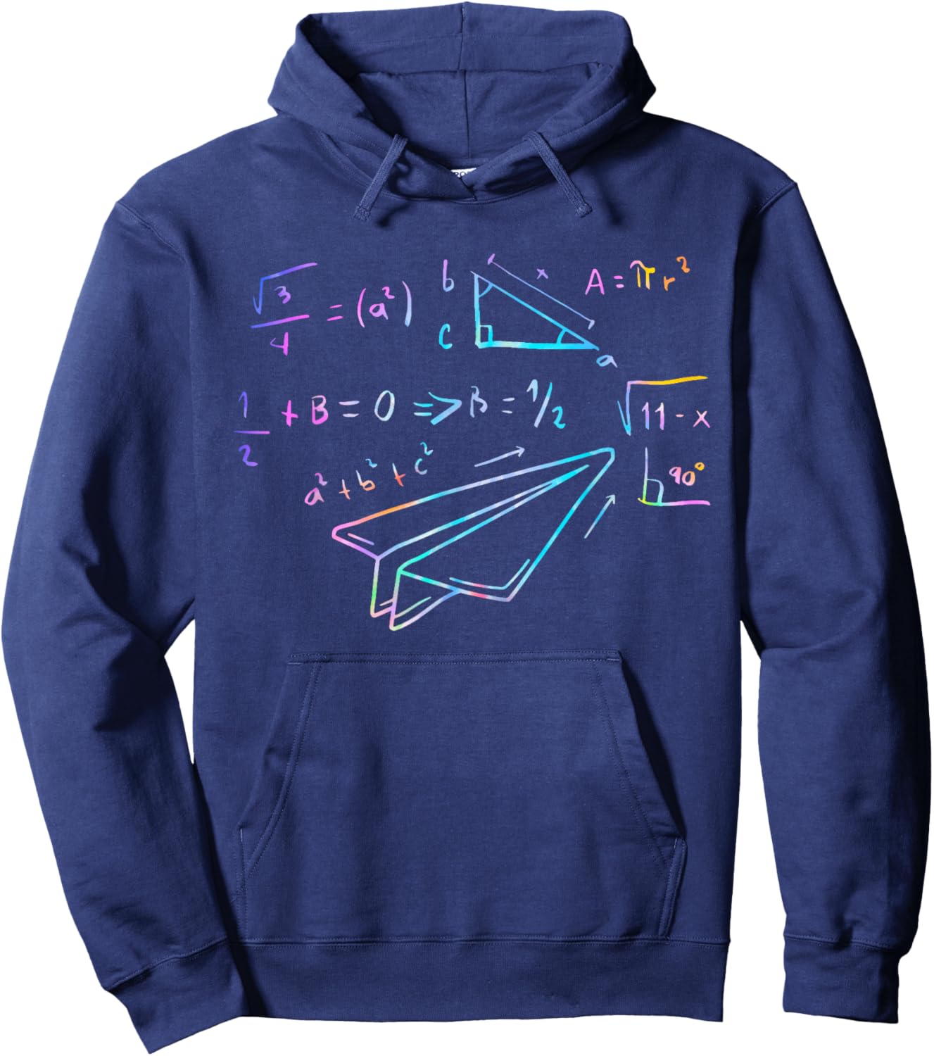 Paper Airplane Pilot Math Teacher Engineer Paper Plane Hoodie - Hoodie | Navy