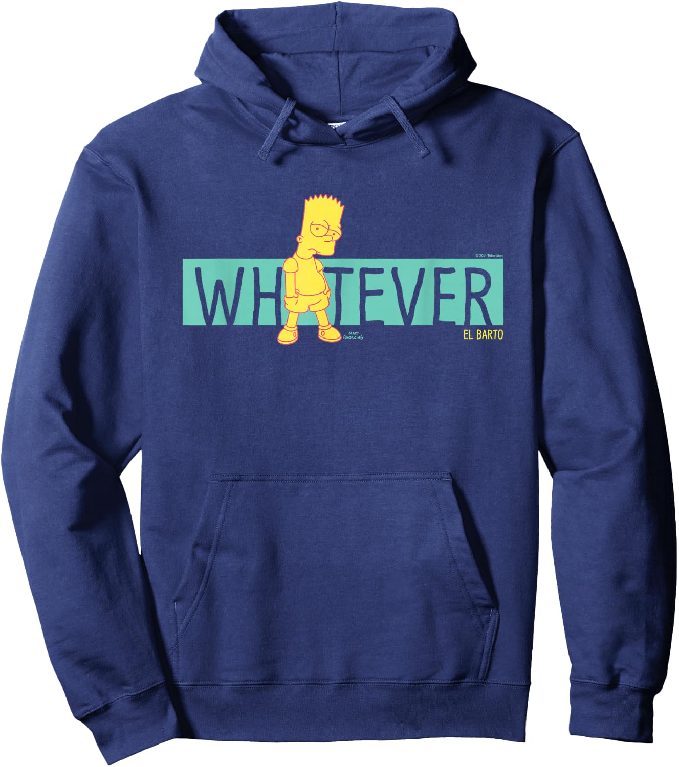 The Simpsons Bart Simpson Whatever El Barto Hoodie - Hoodie | Navy