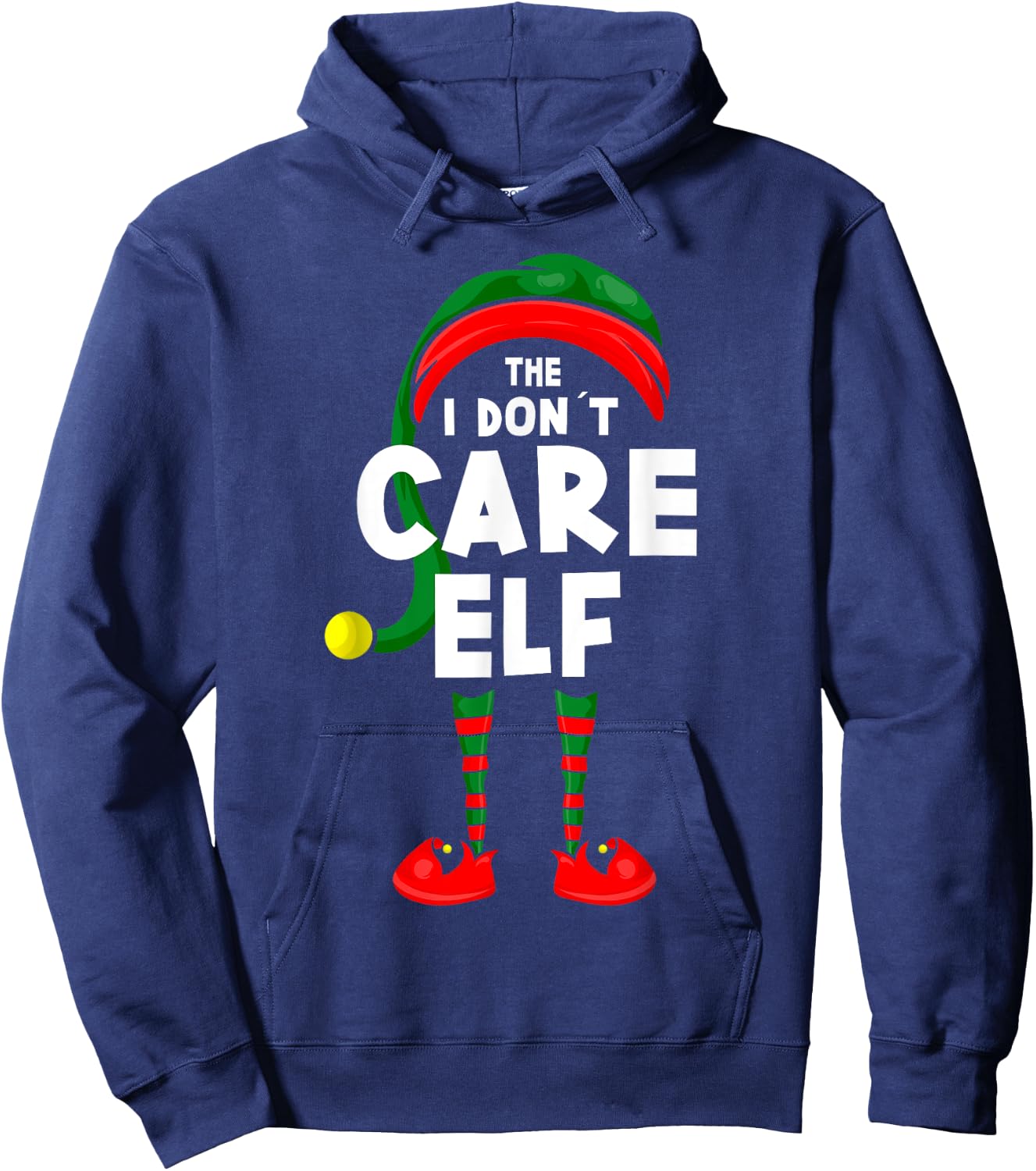 Carnival or Christmas Party Costume - The I Don´t Care Elf Hoodie - Hoodie | Navy